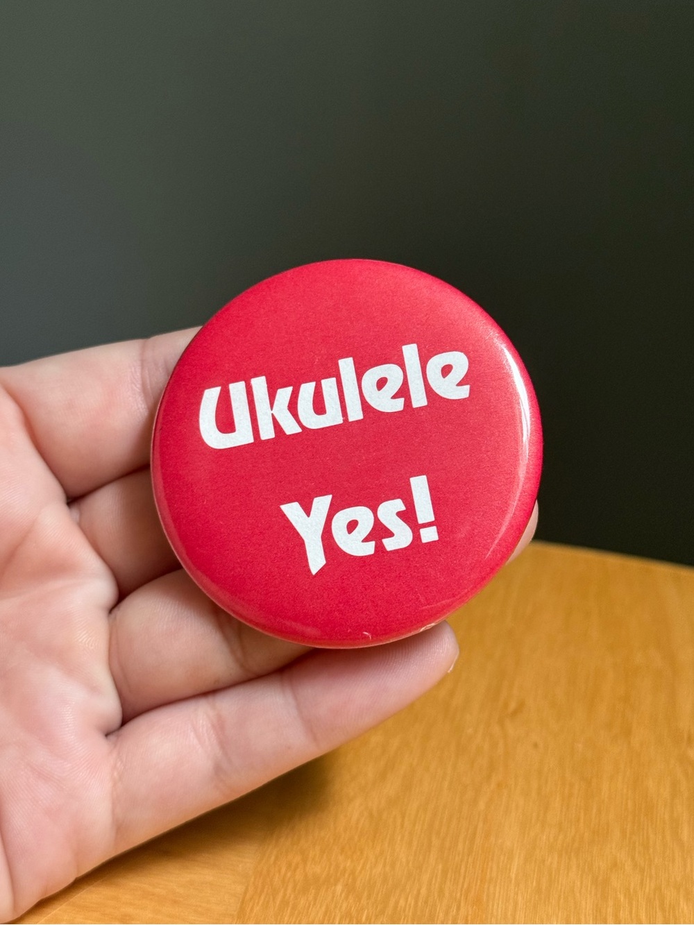 Ukulele Yes! Vintage Ukulele in the Classroom Teaching Method Pin Funny Novelty